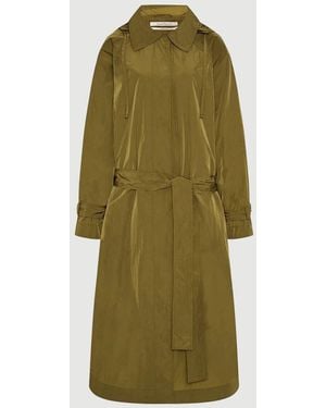 Another Tomorrow Recycled Nylon Trench - Green