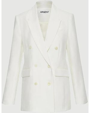 Argent Double Breasted-Blazer Ivory - White
