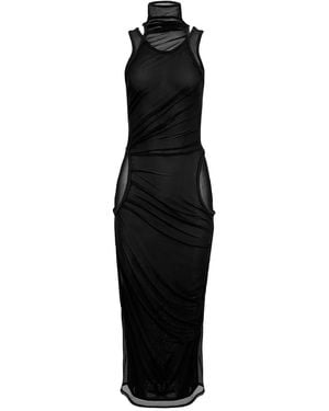 Coperni Layered Mesh Dress - Black