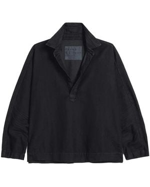Frank & Eileen Gabi Popover Shirt Blackout - Blue