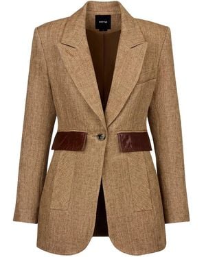 Smythe Tailored Boyfriend Blazer - Brown