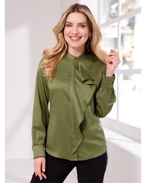 Sieh an! Langarm-Bluse - Grün