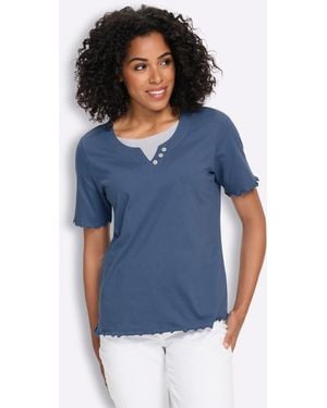 Sieh an! 2-in-1-Shirt - Blau