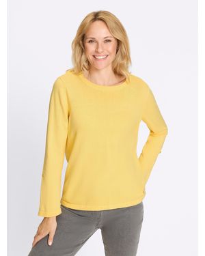 Sieh an! 3/4 Arm-Pullover - Gelb