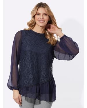 WITT Spitzenbluse - Blau