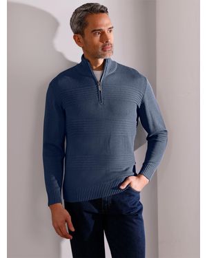 Sieh an! Langarm-Pullover - Blau