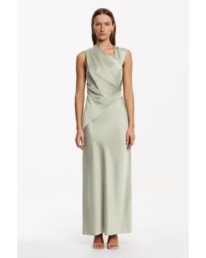 SO ONLINE AU Becca Maxi Dress For Color, Size, Satin Fabric - White