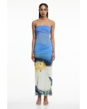 SO ONLINE AU Ceira Strapless Maxi Dress For - Blue