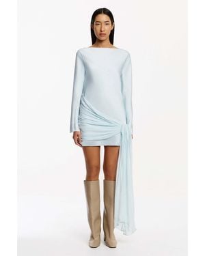SO ONLINE AU Farrah Long Sleeve Mini Dress For Color, Size - Blue