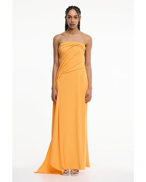 SO ONLINE AU Genesis Strapless Dress For 100% Polyester - Orange