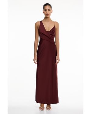 SO ONLINE AU Adriana Dress For Satin, Maxi Dress - Red