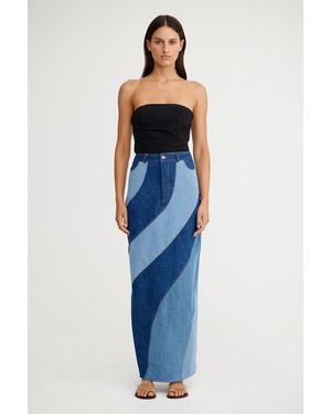 SO ONLINE AU Saskia Maxi Skirt By - Blue