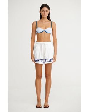 SO ONLINE AU Annette Short By Wide-Leg Cotton Shorts For - White