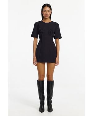 SO ONLINE AU Vanesa Mini Dress By Structured Cotton Slub - Blue