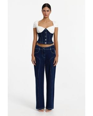 SO ONLINE AU Bodicia Jean By High-Waisted Wide-Leg Jeans - Blue