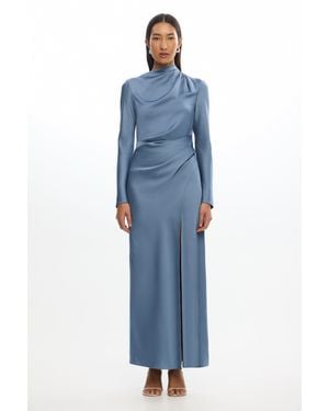 SO ONLINE AU Alyssa Long Sleeve Maxi Dress For - Blue