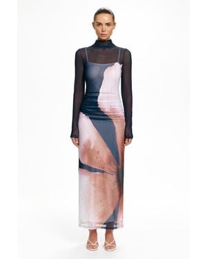 SO ONLINE AU Edina Long Sleeve Dress For Polyester Elastane - Multicolor