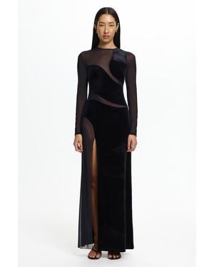 SO ONLINE AU Sigrid Gown By Maxi Velvet Evening Gown For - Black