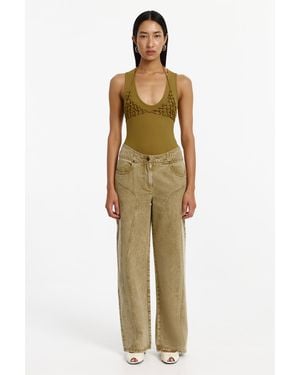SO ONLINE AU Bodicia Jean By High-Waisted Wide-Leg Jeans - Metallic