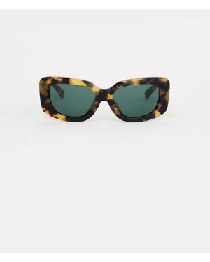 SO ONLINE AU Amplitude Oversized Square Frame Sunglasses For Bio-Circular Acetate, Poly Renew Lenses, Uv Filter 3, 53Mm Eyes, 17Mm Bridge - Green