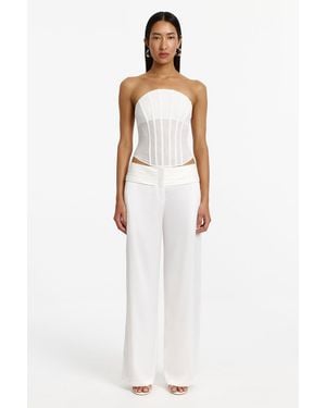 SO ONLINE AU Kamryn Pant By High-Waisted Wide-Leg Pant - White