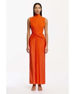 SO ONLINE AU Pleated Jersey Gown For - Orange