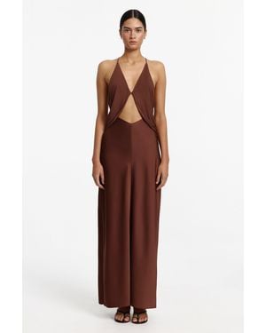 SO ONLINE AU Maxi Dress - Brown