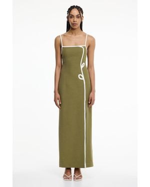 SO ONLINE AU Laika Maxi Dress For Textured Cotton - Green