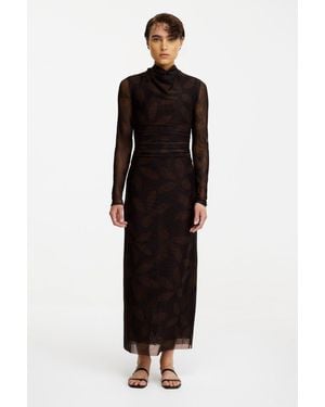 SO ONLINE AU Narcissa Midi Dress For Au6/Us2, Polyester And Elastane - Black