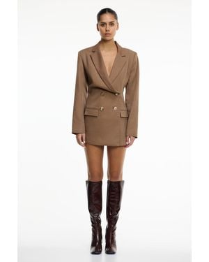 SO ONLINE AU Eris Blazer Dress For Polyester - Natural