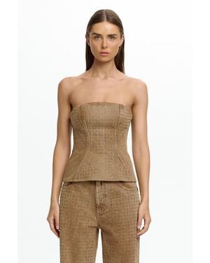 SO ONLINE AU Mirha Strapless Top - Natural
