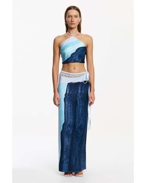 SO ONLINE AU Imali Maxi Skirt For - Blue