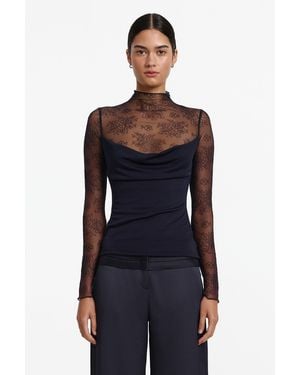 SO ONLINE AU Delphi Long Sleeve Top For Color, Size - Blue