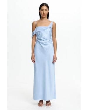 SO ONLINE AU Devlyn Maxi Dress, Satin - Blue