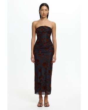 SO ONLINE AU Ceira Strapless Maxi Dress, Velvet - Black