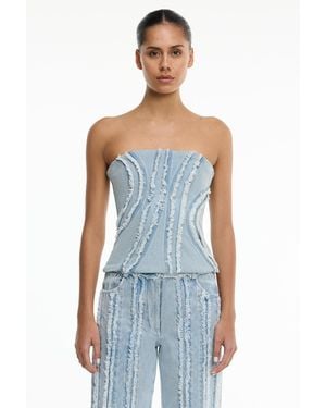 SO ONLINE AU Xiorra Strapless Top For 100% Cotton - Blue