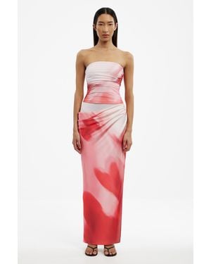 SO ONLINE AU Brianna Maxi Skirt - Red