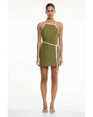 SO ONLINE AU Laika Mini Dress For Cotton - Green
