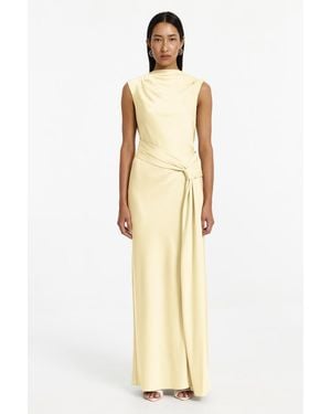 SO ONLINE AU Luka Gown, Sleeveless Full-Length Woven Satin Gown For - Natural