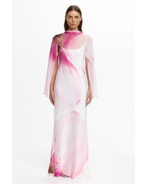 SO ONLINE AU Devlyn Long Sleeve Gown For Color, Size - Pink