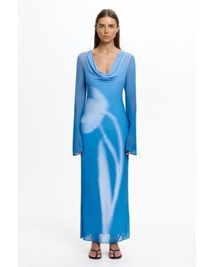 SO ONLINE AU Zhavia Long Sleeve Maxi Dress For - Blue