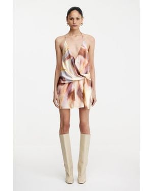 SO ONLINE AU Lacey Mini Dress, Satin - Multicolor