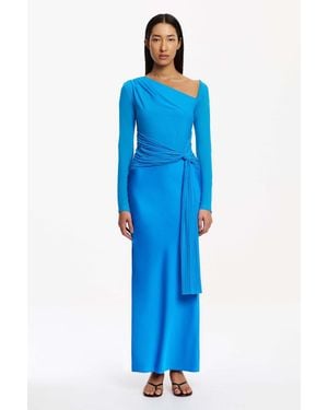 SO ONLINE AU London Long Sleeve Maxi Dress - Blue
