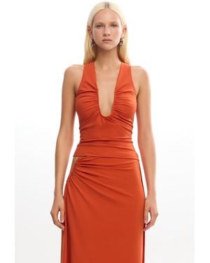 SO ONLINE AU Shelby Top, Sleeveless Top For - Red