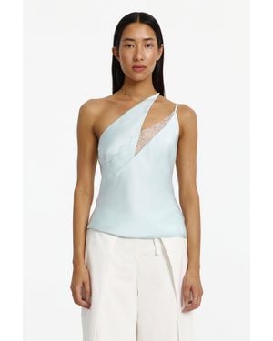 SO ONLINE AU Satin Ellis Top For Color - White