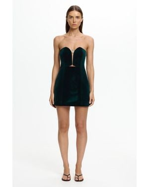 SO ONLINE AU Martini Velvet Mini Dress, Strapless, Velvet Knit - Black