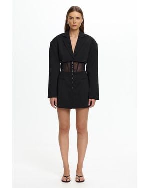 SO ONLINE AU Lumi Blazer Dress For Polyester - Black