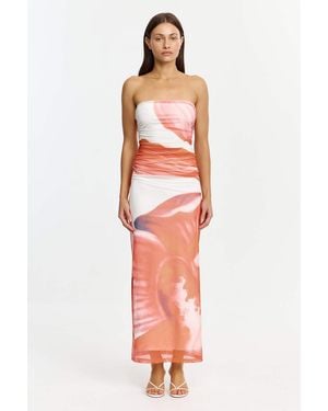 SO ONLINE AU Sura Strapless Dress For Polyester Blend - Red