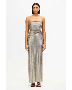 SO ONLINE AU Maxi Dress For Polyester Jersey - Metallic