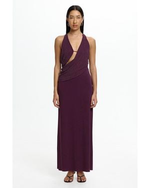 SO ONLINE AU Harriett Maxi Dress - Purple